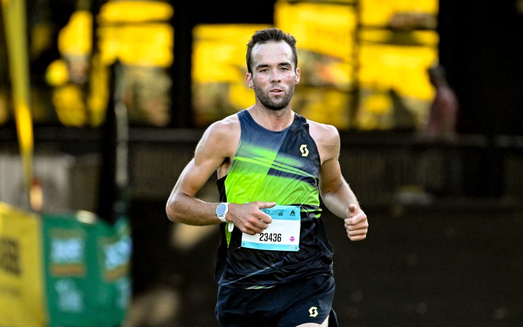Rotorua runner Michael Voss at the 2022 Auckland half marathon.
