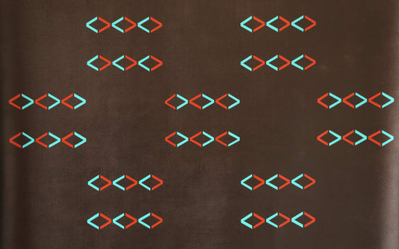 Typeface on canvas by Vaimaila Urale.