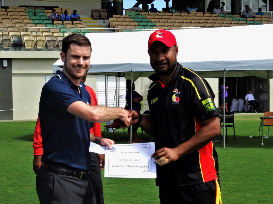 PNG captain Assad Vala picked up another man of the match award.