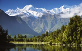 Lake Matheson, Mount Tasman and Mount Cook