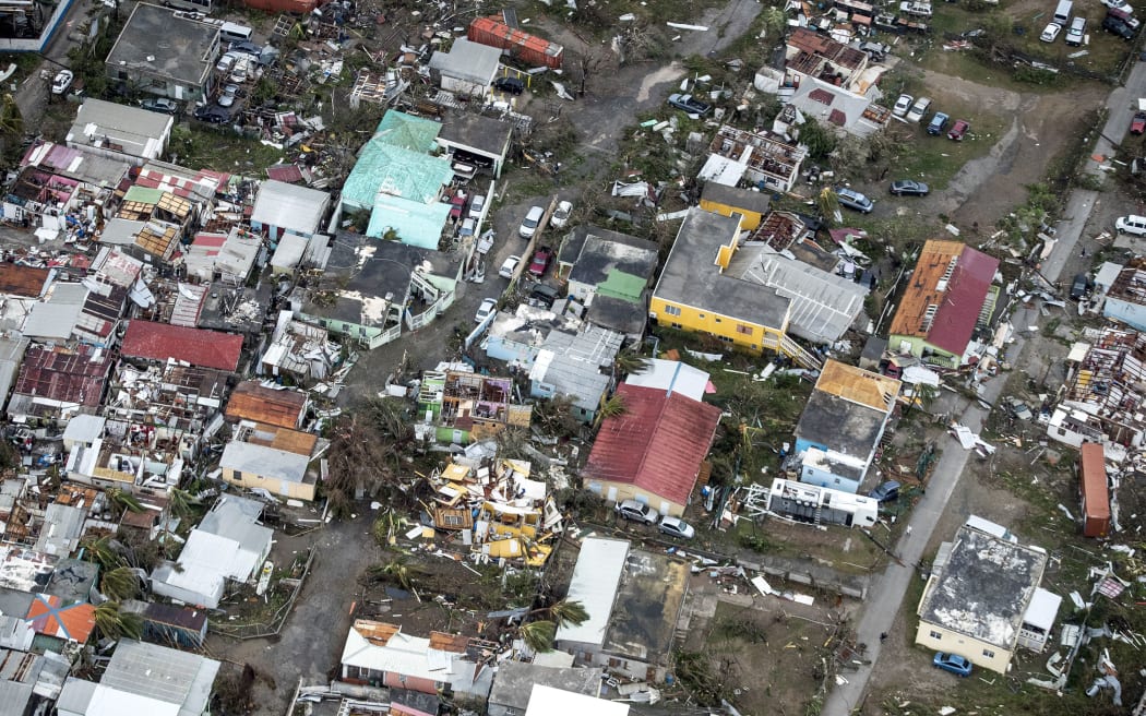 The damage from Hurricane Irma on the Dutch Caribbean island of Sint Maarten.