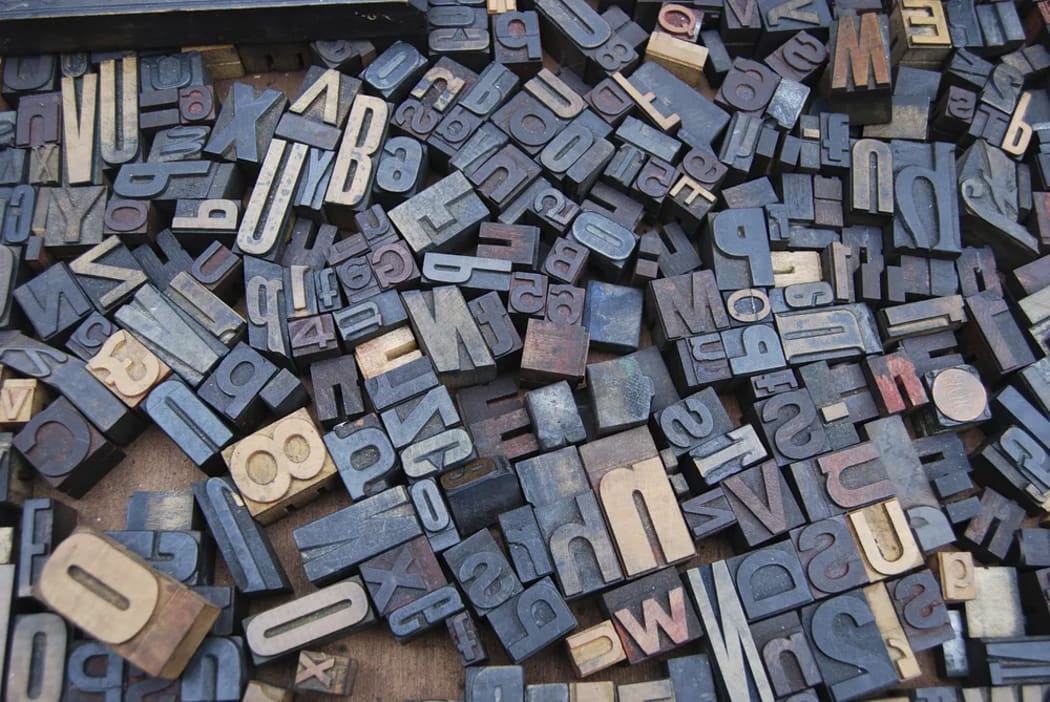 Letter wooden stamps. Original public domain image from Wikimedia Commons