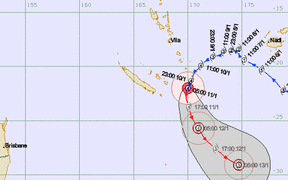 Map tracking Cyclone Ula