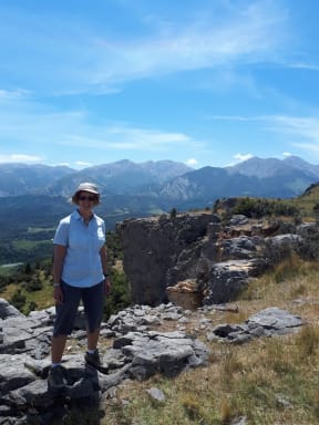 Dr Wendy Saunders investigating landslides from the Kaikōura 2016 earthquake. (Dec 2017)