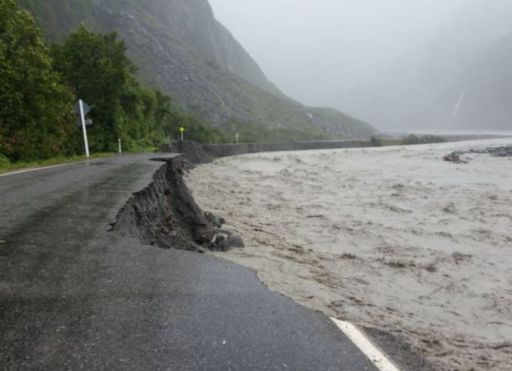 Fox Glacier access road on Thursday.