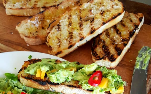 Peach Avocado Guacamole