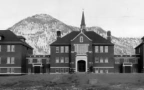 Kamloops Indian Residential School in British Columbia, circa 1930. It closed in 1978.