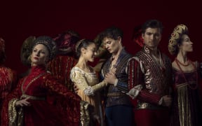 A group of ballet dancers from the 2023 RNZB production of Rome & Juliet