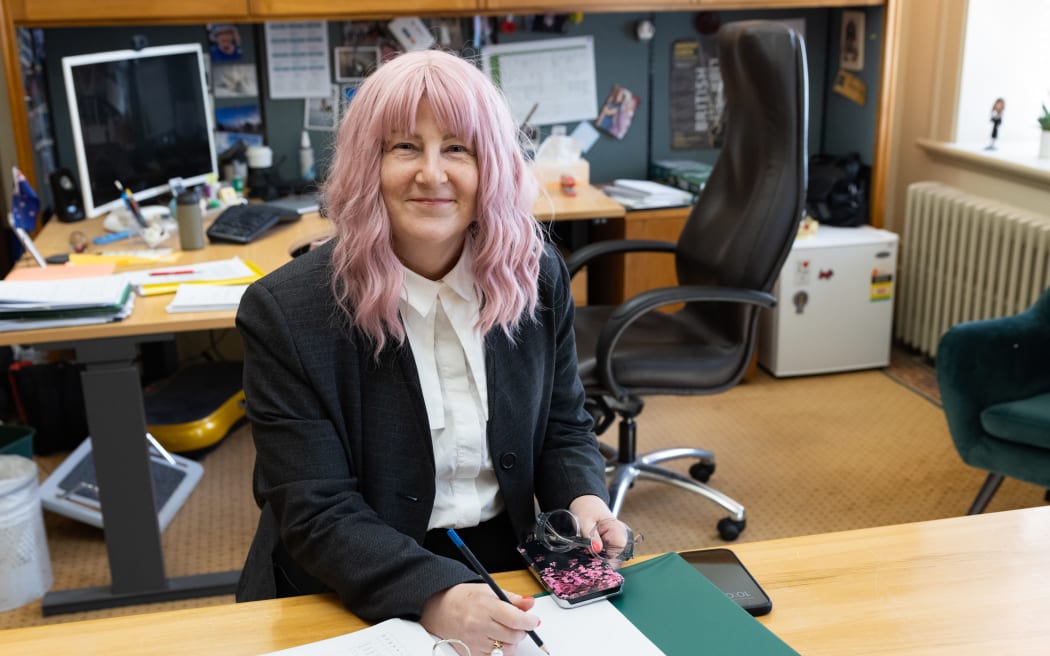 Deputy Clerk Suze Jones in her office at Parliament, with pencil at the ready for vetting questions.