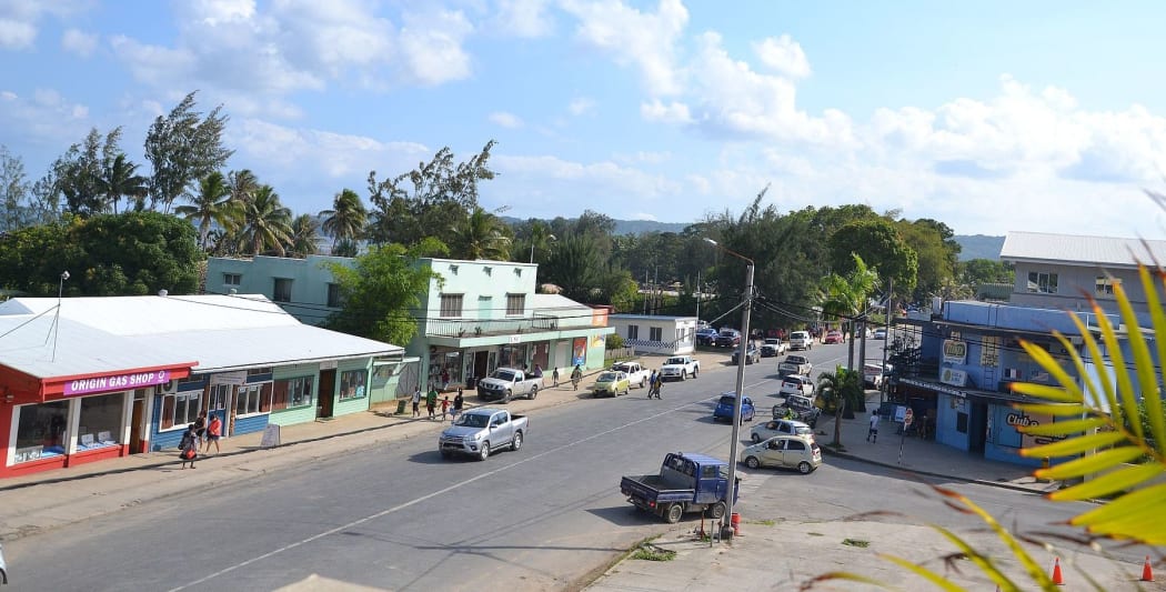 Main street in Luganville on Santo, Vanuatu
