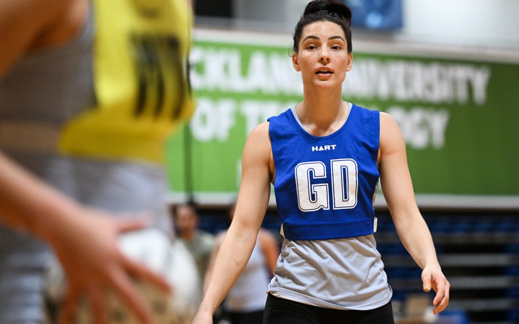Karin Burger. Silver Ferns netball training session ahead of the upcoming Constellation Cup Netball Series.