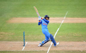 India Women batter Smriti Mandhana in action against the white Ferns.