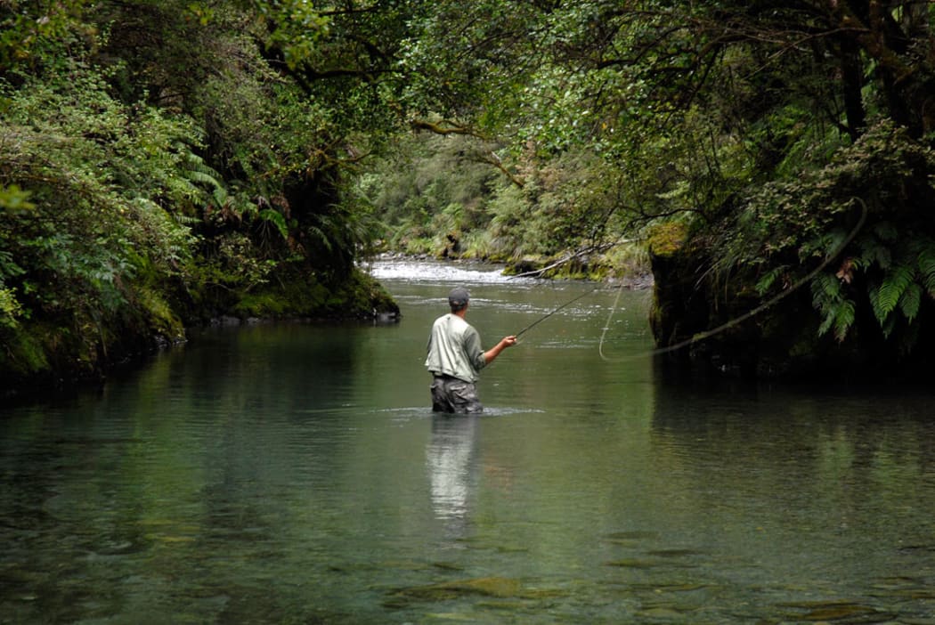 Fly fishing.