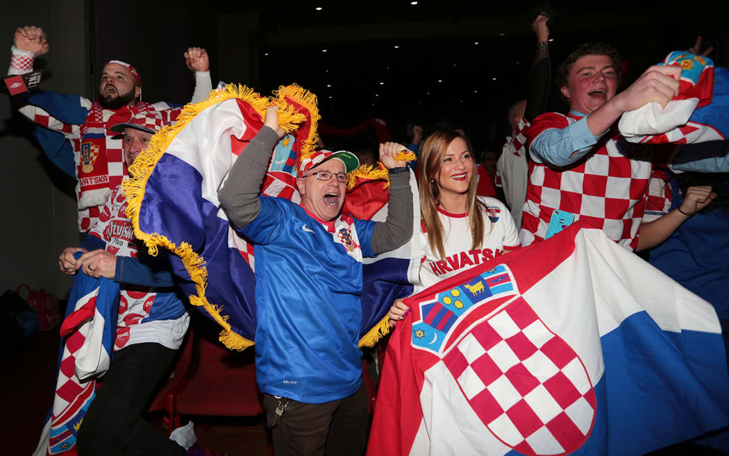 Croatian supporters at a Wellington event