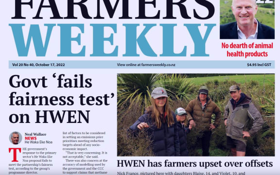 This week's Farmers Weekly reflects farmers' anger over the We Waka Eke Noe emissions charging scheme.