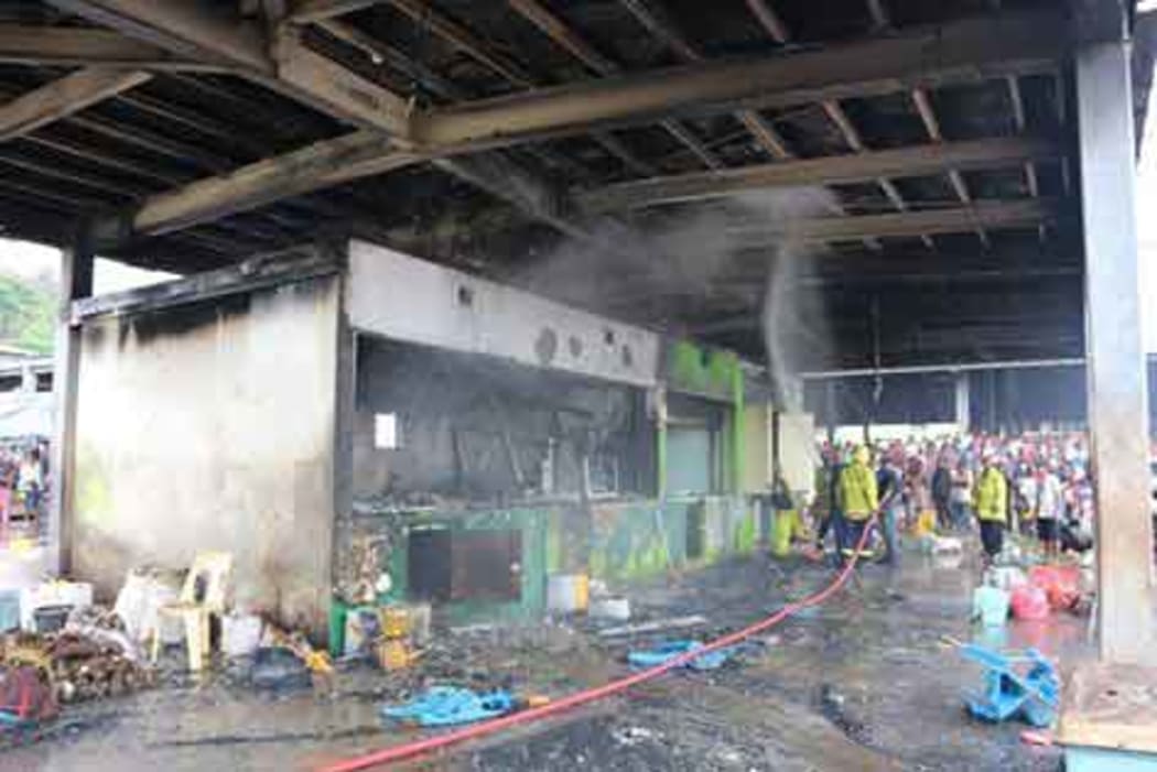 Honiara Central Market fire.