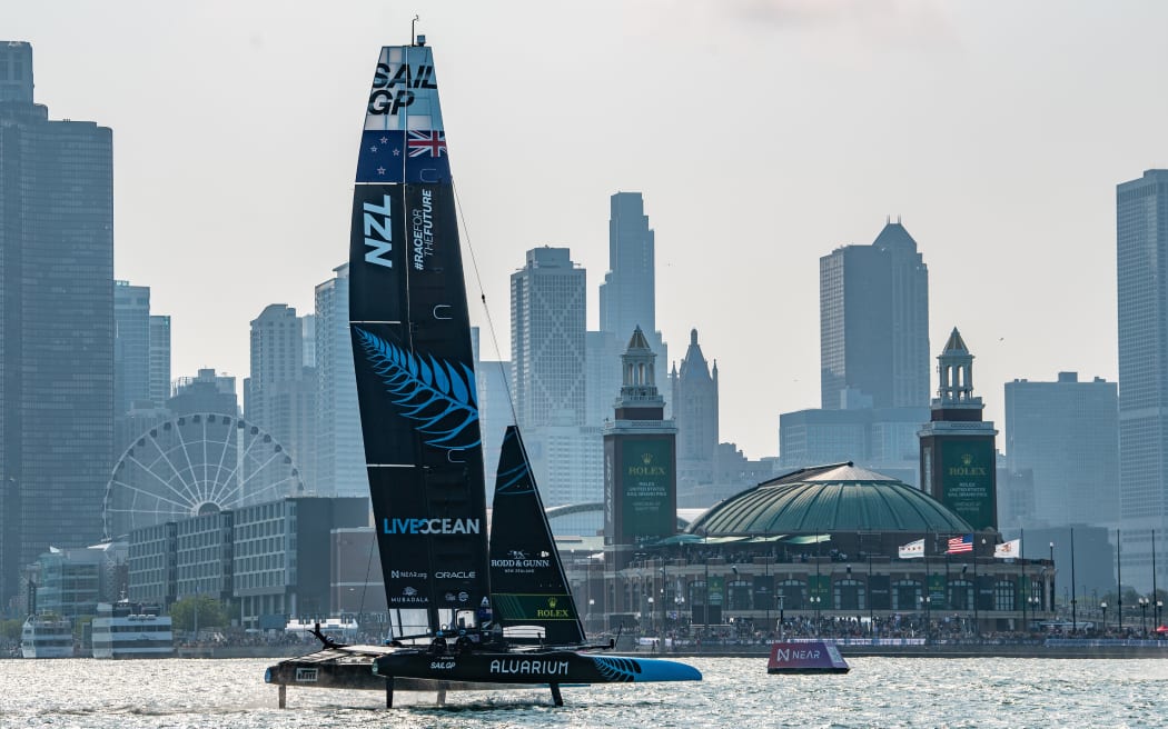 New Zealand SailGP Team in Chicago.