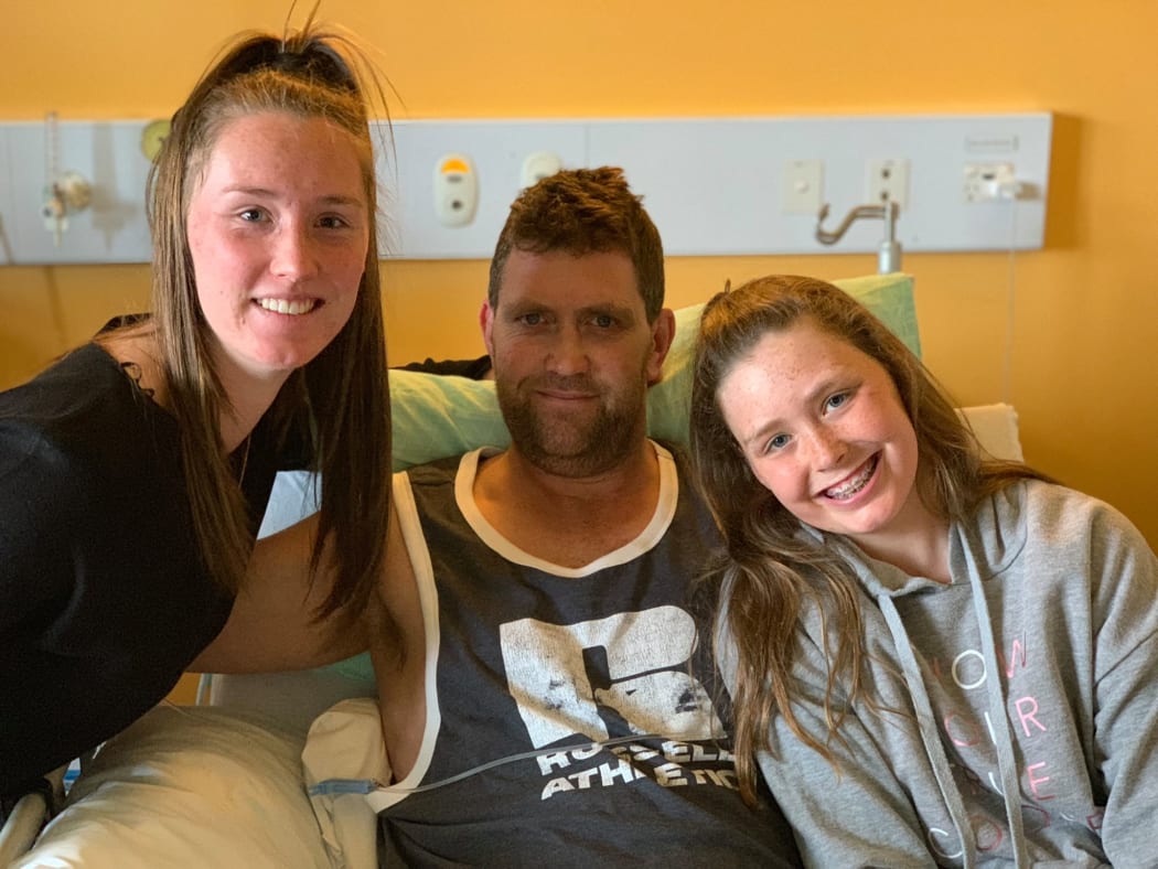 Blair Vining and his daughters Lily and Della-May
