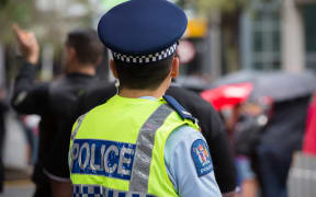 A police officer at a public event