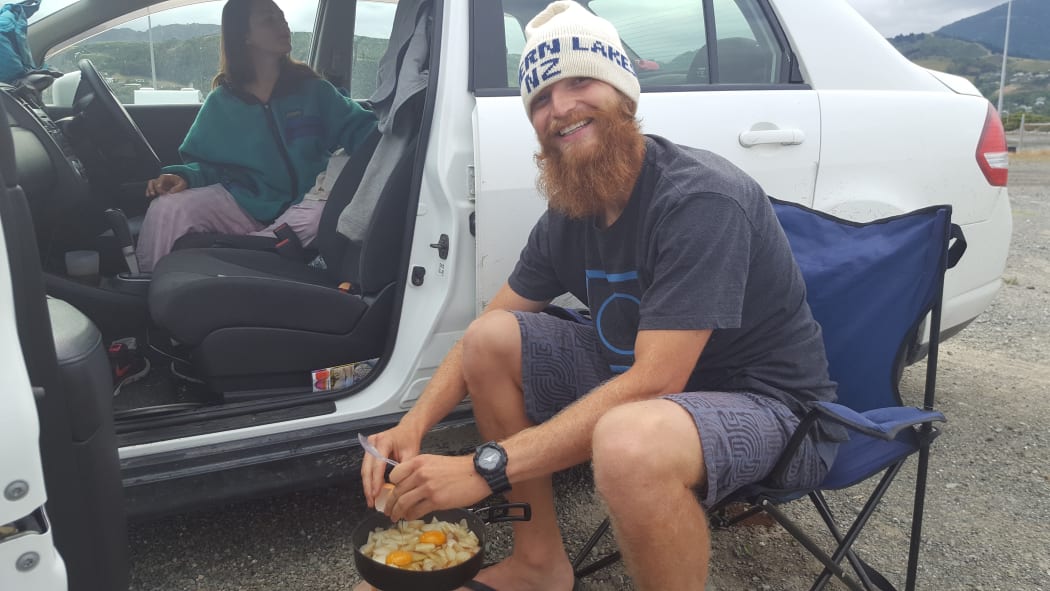 Freedom camper Aaron Marshall