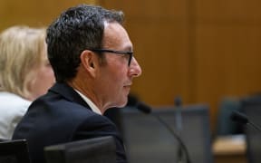 The Chief Electoral Officer, Karl Le Quesne, briefs Parliament's Justice Committee.