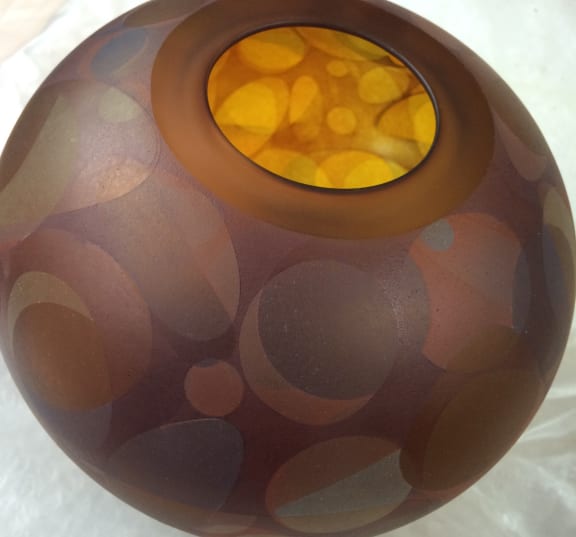 A piece from Elizabeth McClure's new works titled "Dapple".
