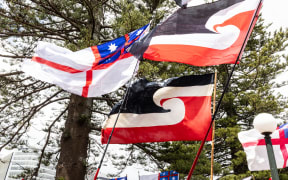 The hikoi against the Principles of the Treaty of Waitangi Bill reaches Parliament.