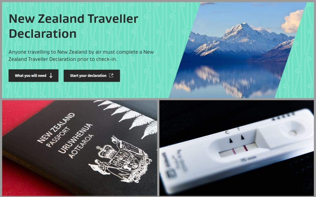 New Zealand Traveller Declaration, RAT test, NZ Passport