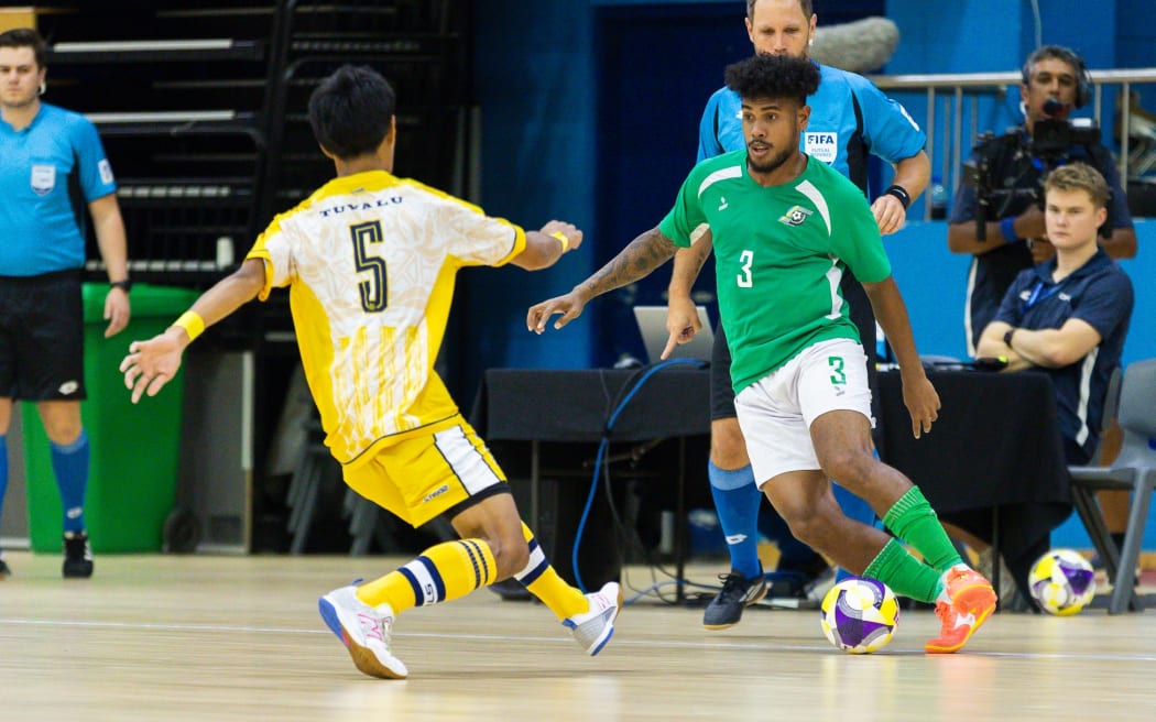 Solomon Islands Calvin Do'oro during the OFC Futsal Men's Cup 2025, Tuvalu v Solomon Islands, Vodafone Arena, Suva, Fiji, Wednesday 24 September 2025. Photo: Kirk Corrie / www.phototek.nz