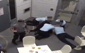 Footage of Christmas Island detention centre.