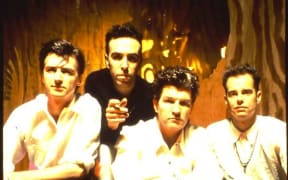 Crowded House L-R: Neil Finn, Nick Seymour, Tim Finn, Paul Hester.