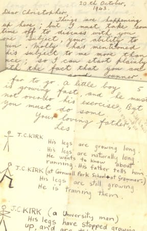 Letters from Chris' Dad while at war