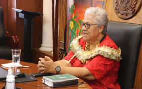 Samoa prime minister Fiamē Naomi Mata'afa chairing her first FAST party cabinet meeting.