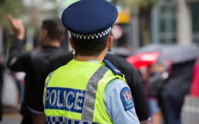 A police officer at a public event