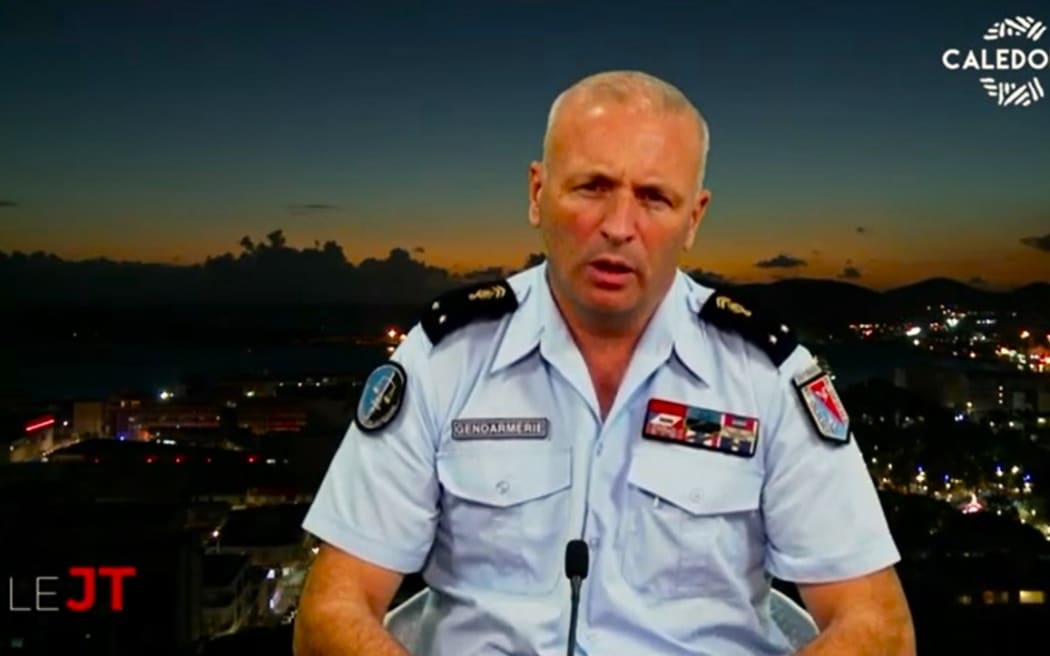 General Nicolas Mathéos, head of French gendarmes in New Caledonia speaking to TV Caledonia on 16 September 2024 - PHOTO screen capture TV Caledonia