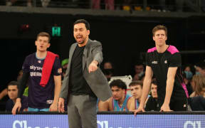 Mody Maor, assistant coach of the New Zealand Breakers as they play South East Melbourne Phoenix.