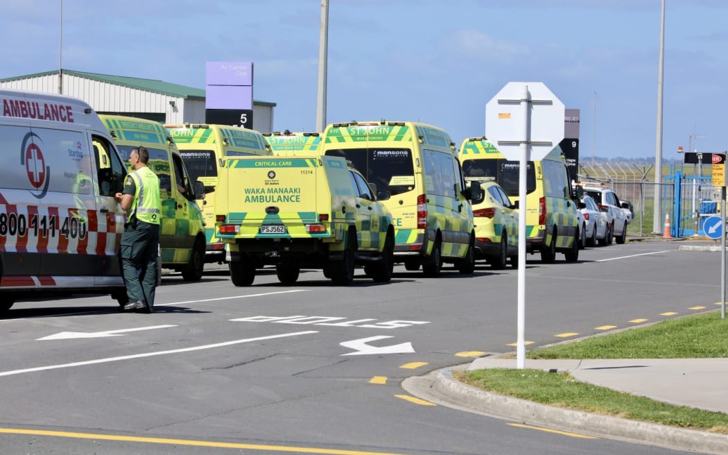Emergency services at Auckland International Airport.