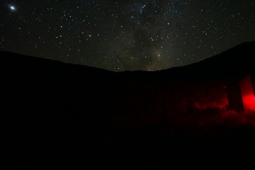 A starry night on the Two Thumb track