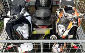 Three motorbikes were seized in Northland.