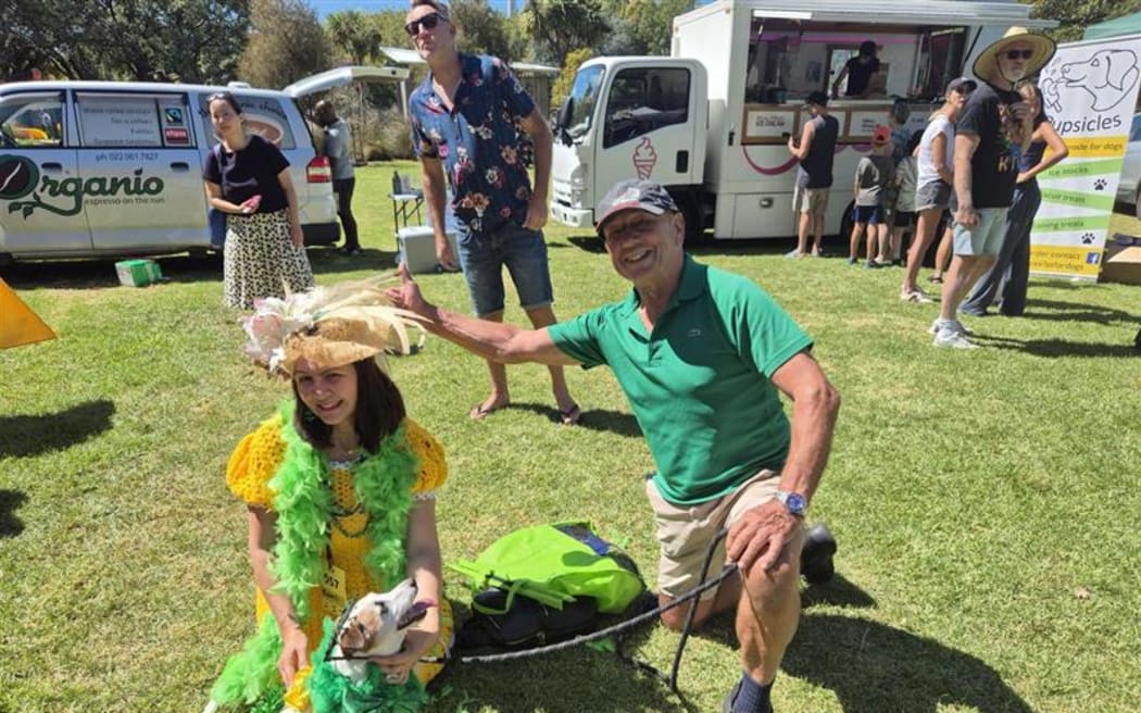 Tom and Ana with their dog Russell.