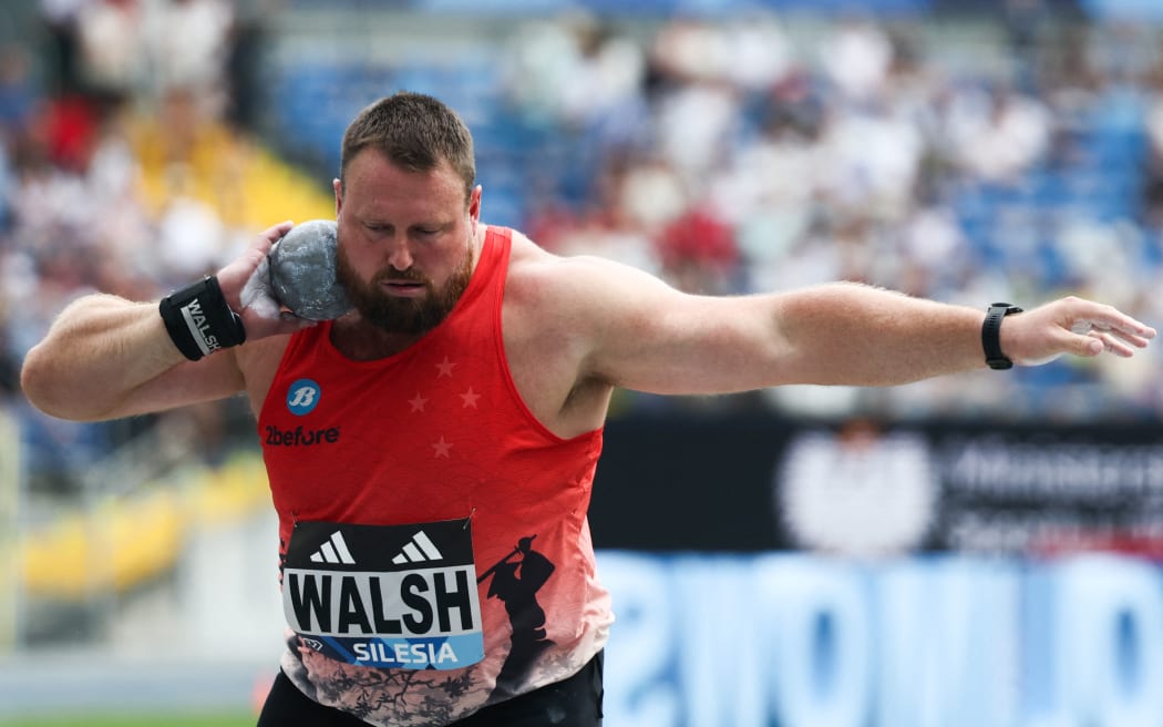 Tom Walsh during the Athletics Diamond League Silesia meeting, 2025.