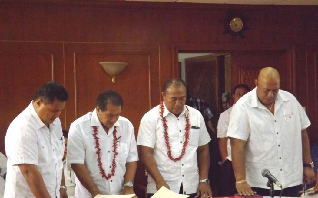 Four of the 13 new Associate Ministers, (L-R) Lenata'i Victor Tamapua, Tofa Li'o Foleni, Mulipola Leiataua Laki and Lealailepule Rimoni Aiafi.