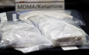 Bags of MDMA and ketamine are seen at RCMP headquarters in Edmonton, Altanta, on Tuesday 23 April 2013.