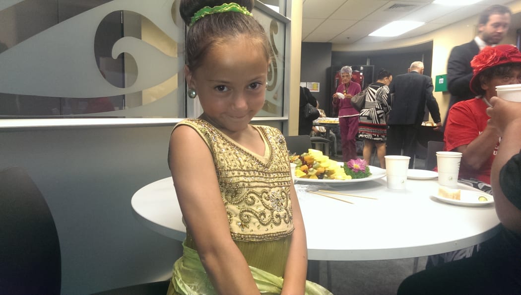 Seven-year-old Kailyn Rapana of Kawakawa was among some of the whanau who attended the hearing.