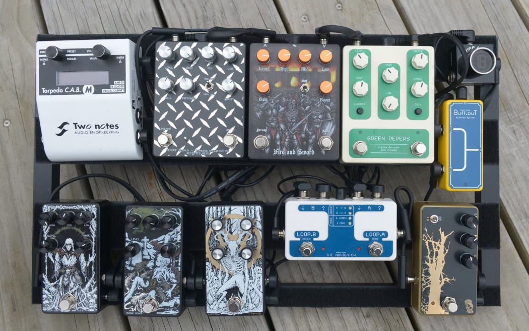 Otago electrician and founder of Pepers' Pedals, Tony Pepers makes and sells guitar pedals.