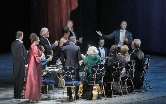 A scene from The Exterminating Angel at Metropolitan Opera