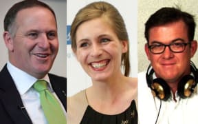 Cattongate: John Key (L), Eleanor Catton, Sean Plunket (R)