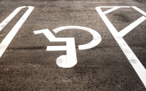 Car park for a disabled person.