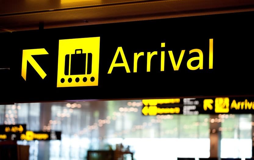 arrival sign