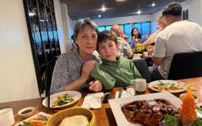 Ten-year-old Austen Keith Richardson and his grandmother, 71-year-old Yao Fang.